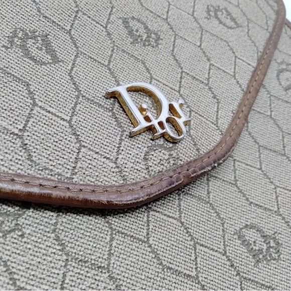 Vintage Christian Dior Beige and Brown Chain Shoulder Bag - Picture 4 of 9